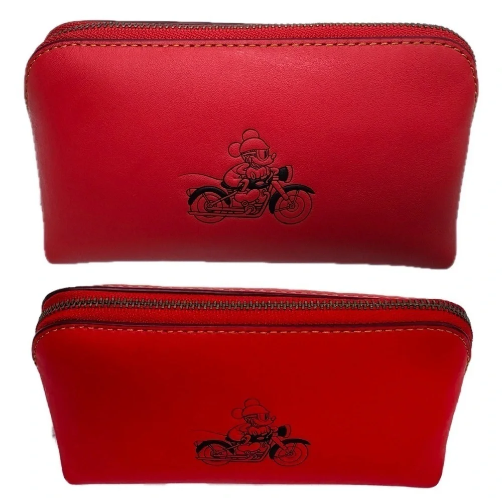 Coach Red Motorcycle Cosmetic Bag